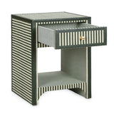 Kora 18" Cotton Jute 1-Drawer Designer Nightstand by TOV Furniture at Eve Furniture