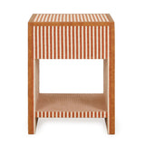 Kora 18" Cotton Jute 1-Drawer Designer Nightstand by TOV Furniture at Eve Furniture