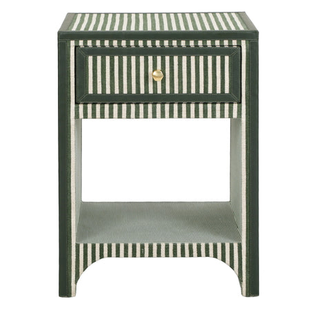Kora 18" Cotton Jute 1-Drawer Designer Nightstand by TOV Furniture at Eve Furniture