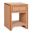 Kora 18" Cotton Jute 1-Drawer Designer Nightstand by TOV Furniture at Eve Furniture