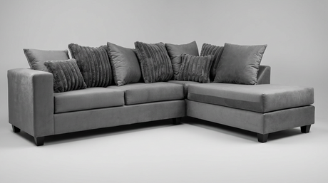 Kora Charcoal 2-Piece Right Arm Facing (RAF) Sectional by New Era Innovations at Eve Furniture
