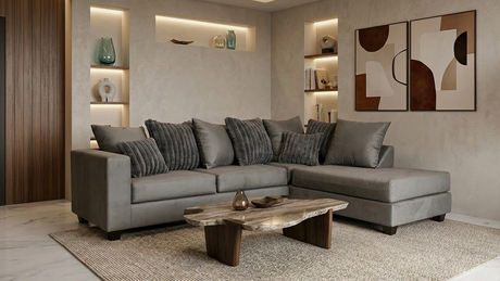 Kora Charcoal 2-Piece Right Arm Facing (RAF) Sectional by New Era Innovations at Eve Furniture