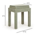 Kora Cotton Jute Designer Stool by TOV Furniture at Eve Furniture