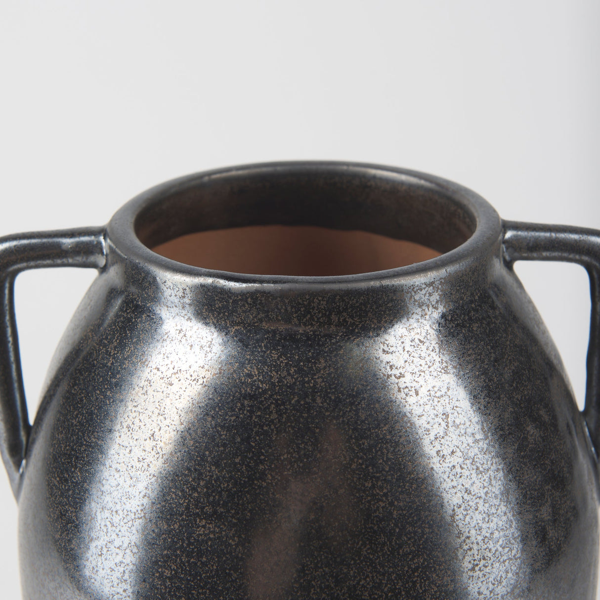 Kora Medium Dark Metallic Double Ear Vase by Mercana at Eve Furniture