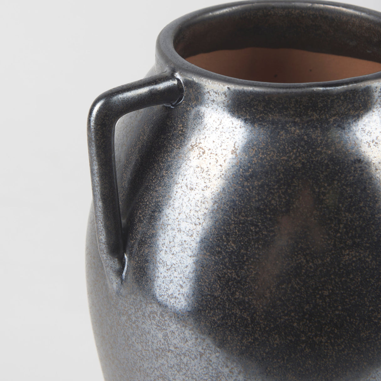 Kora Medium Dark Metallic Double Ear Vase by Mercana at Eve Furniture