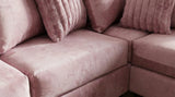 Kora Pink 2-Piece Right Arm Facing (RAF) Sectional by New Era Innovations at Eve Furniture