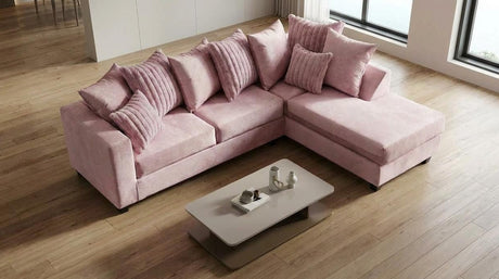 Kora Pink 2-Piece Right Arm Facing (RAF) Sectional by New Era Innovations at Eve Furniture