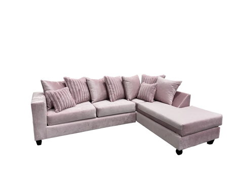 Kora Pink 2-Piece Right Arm Facing (RAF) Sectional by New Era Innovations at Eve Furniture