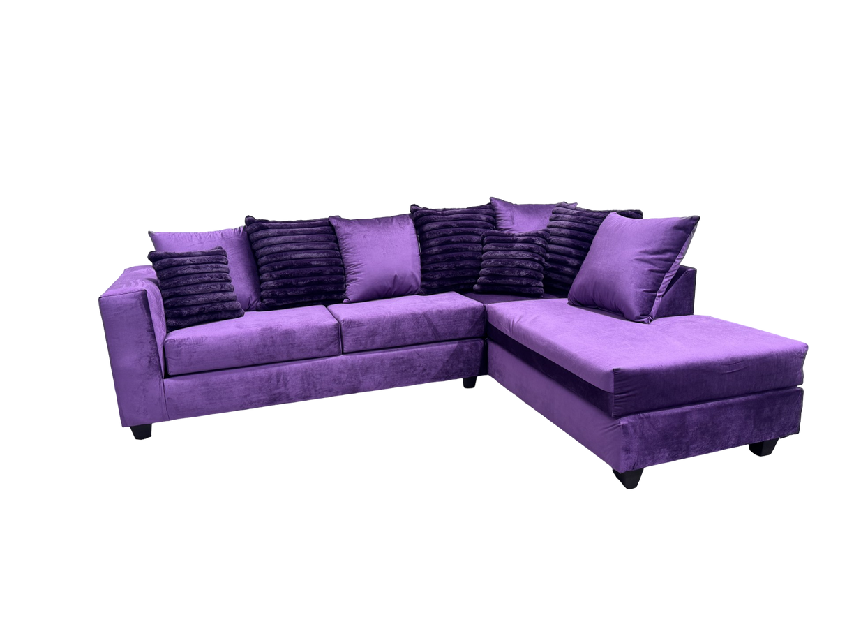Kora Purple 2-Piece RAF Sectional by New Era Innovations at Eve Furniture