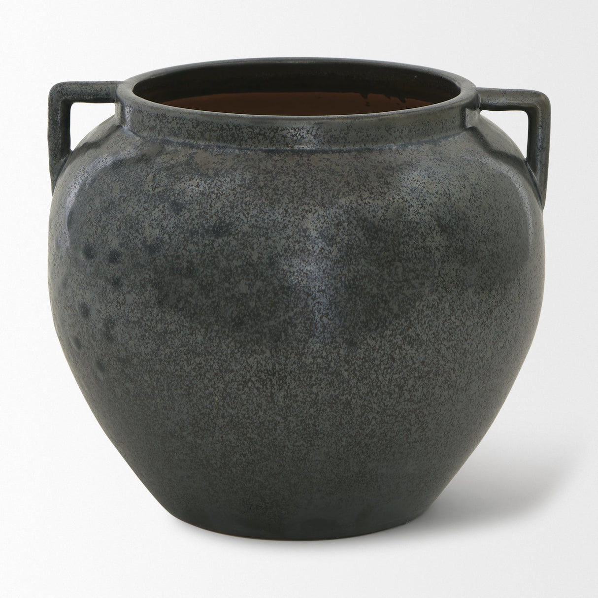 Kora Short Dark Metallic Double Ear Vase by Mercana at Eve Furniture