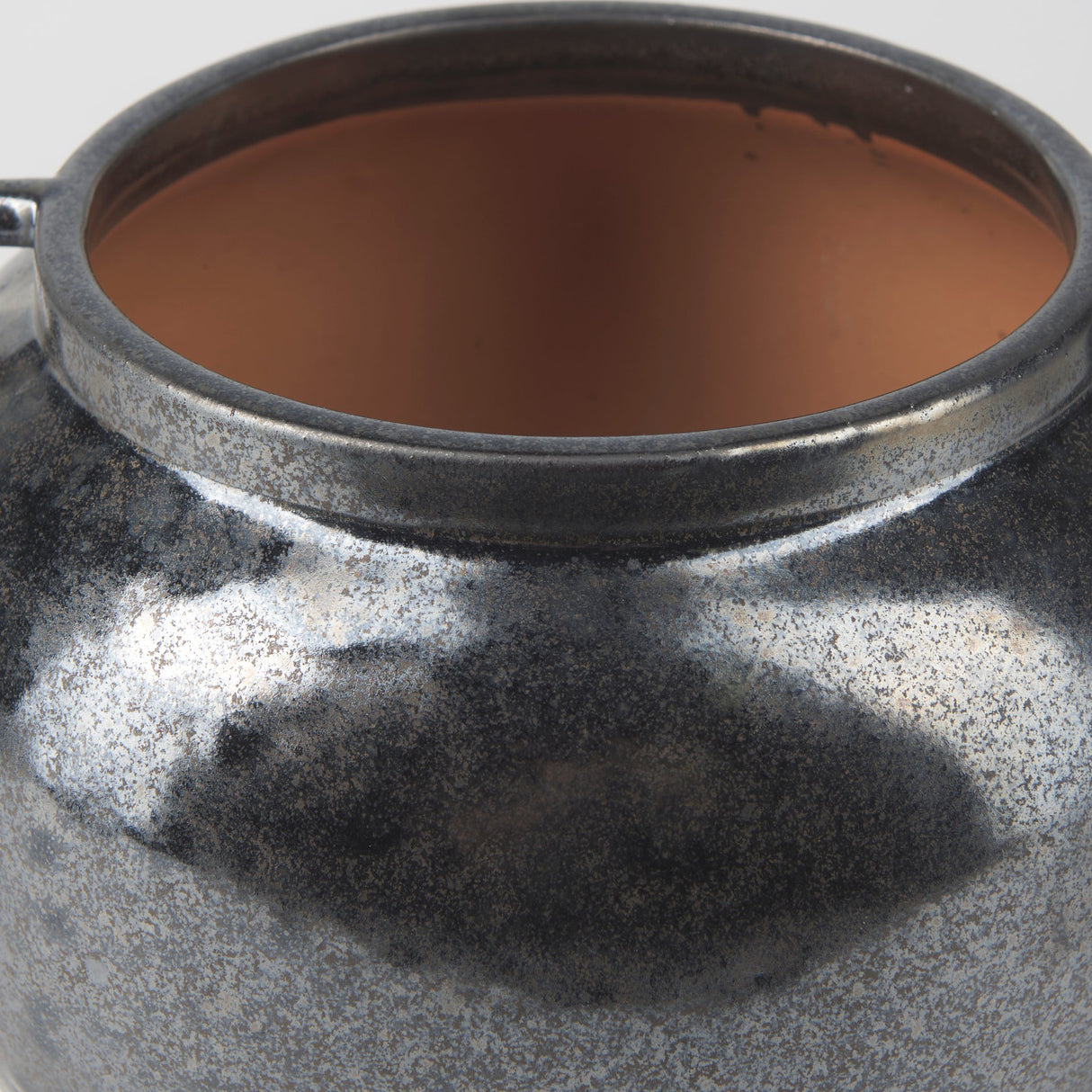 Kora Short Dark Metallic Double Ear Vase by Mercana at Eve Furniture