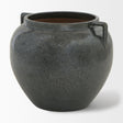 Kora Short Dark Metallic Double Ear Vase by Mercana at Eve Furniture