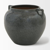 Kora Short Dark Metallic Double Ear Vase by Mercana at Eve Furniture