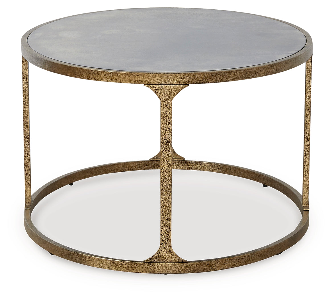 Korajane Antique Gold Coffee Table by Ashley at Eve Furniture