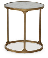 Korajane Antique Gold End Table by Ashley at Eve Furniture