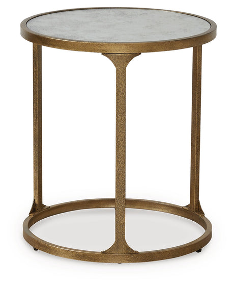 Korajane Antique Gold End Table by Ashley at Eve Furniture