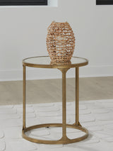Korajane Antique Gold End Table by Ashley at Eve Furniture