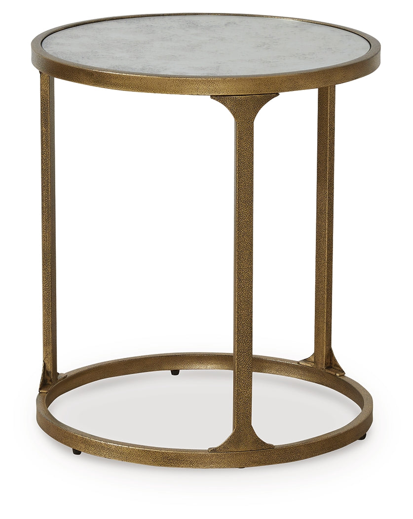 Korajane Antique Gold End Table by Ashley at Eve Furniture