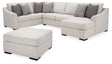 Koralynn Stone 3-Piece RAF Sectional with Ottoman by Ashley at Eve Furniture