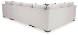 Koralynn Stone 3-Piece RAF Sectional with Ottoman by Ashley at Eve Furniture