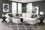 Koralynn Stone 3-Piece RAF Sectional with Ottoman by Ashley at Eve Furniture