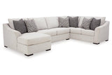 Koralynn Stone 3-Piece Left Arm Facing Chaise Sectional by Ashley at Eve Furniture