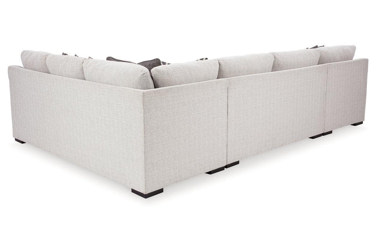 Koralynn Stone 3-Piece Left Arm Facing Chaise Sectional by Ashley at Eve Furniture