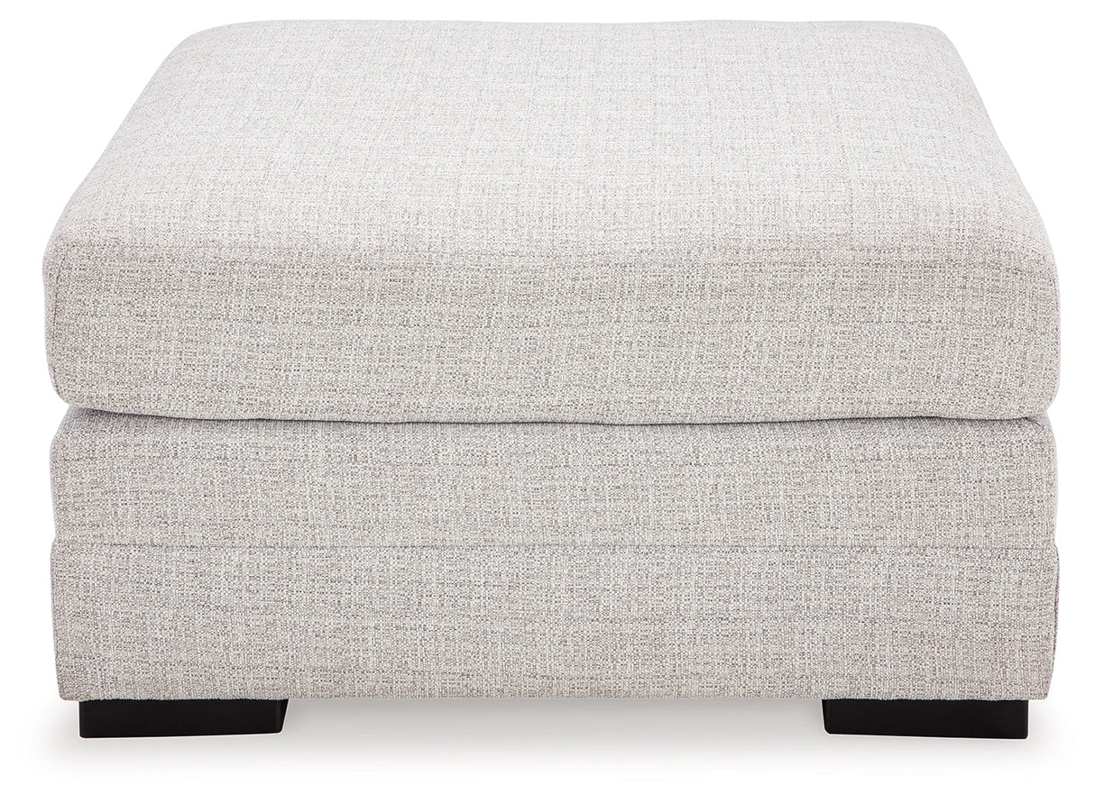 Koralynn Stone 3-Piece RAF Sectional with Ottoman by Ashley at Eve Furniture