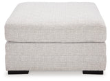 Koralynn Stone 3-Piece RAF Sectional with Ottoman by Ashley at Eve Furniture