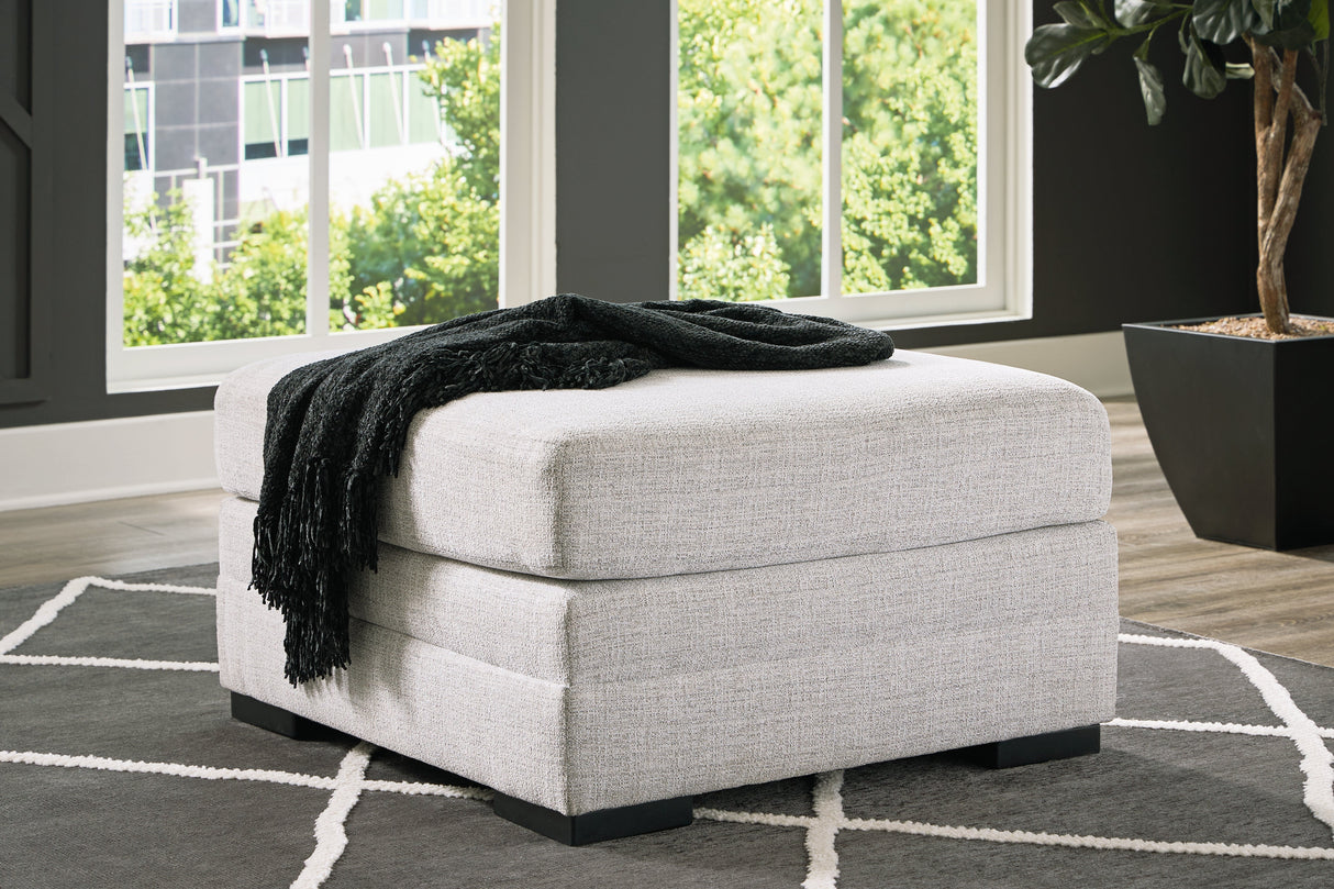 Koralynn Stone 3-Piece RAF Sectional with Ottoman by Ashley at Eve Furniture