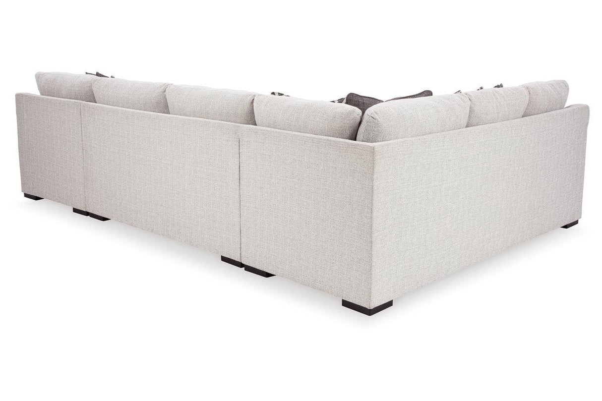 Koralynn Stone 3-Piece Right Arm Facing Chaise Sectional by Ashley at Eve Furniture