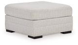 Koralynn Stone Oversized Accent Ottoman by Ashley at Eve Furniture