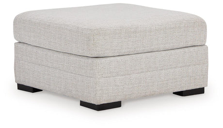 Koralynn Stone Oversized Accent Ottoman by Ashley at Eve Furniture