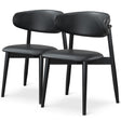 Korbin Black Vegan Leather Dining Chair (Set Of 2) by Ashcroft Imports at Eve Furniture
