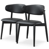 Korbin Black Vegan Leather Dining Chair (Set Of 2) by Ashcroft Imports at Eve Furniture