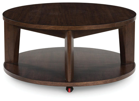 Korestone 2 Dark Brown Coffee Table by Ashley at Eve Furniture