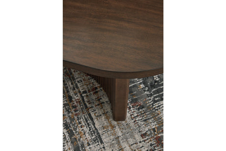 Korestone Coffee Table and 2 End Tables by Ashley at Eve Furniture