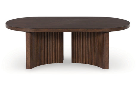 Korestone Coffee Table and 2 End Tables by Ashley at Eve Furniture