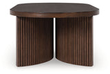 Korestone Coffee Table and 2 End Tables by Ashley at Eve Furniture