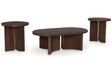 Korestone Coffee Table and 2 End Tables by Ashley at Eve Furniture