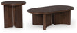 Korestone Coffee Table with 1 End Table in Dark Brown by Ashley at Eve Furniture