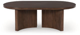 Korestone Dark Brown Coffee Table by Ashley at Eve Furniture