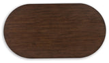 Korestone Dark Brown Coffee Table by Ashley at Eve Furniture