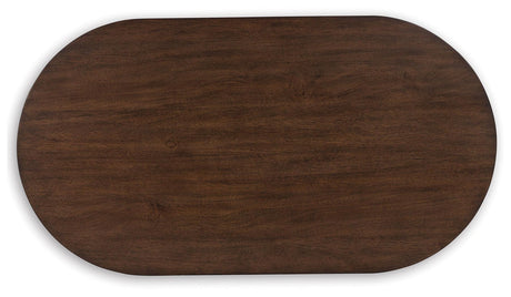 Korestone Dark Brown Coffee Table by Ashley at Eve Furniture