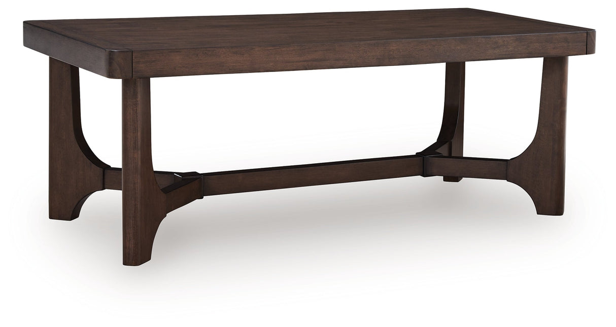 Korestone Dark Brown Coffee Table by ASHLEY FURNITURE at Eve Furniture