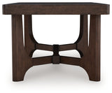 Korestone Dark Brown Coffee Table by ASHLEY FURNITURE at Eve Furniture