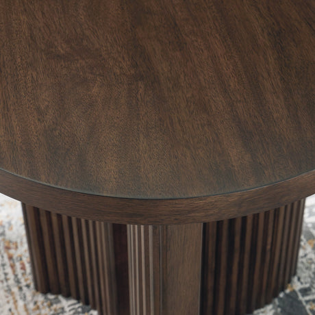 Korestone Dark Brown End Table by Ashley at Eve Furniture