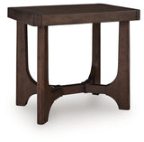 Korestone Dark Brown End Table by Ashley at Eve Furniture