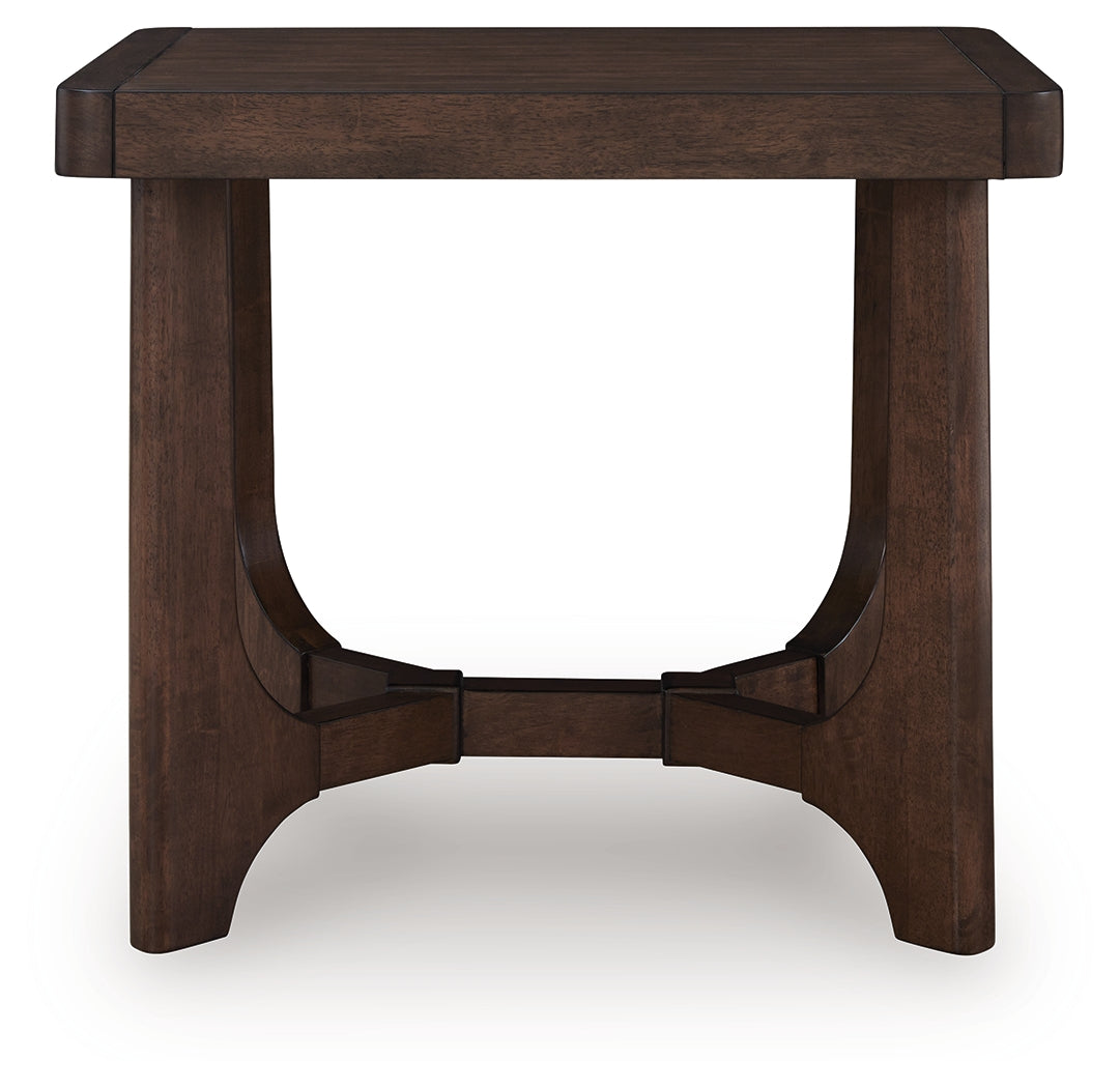 Korestone Dark Brown End Table by Ashley at Eve Furniture