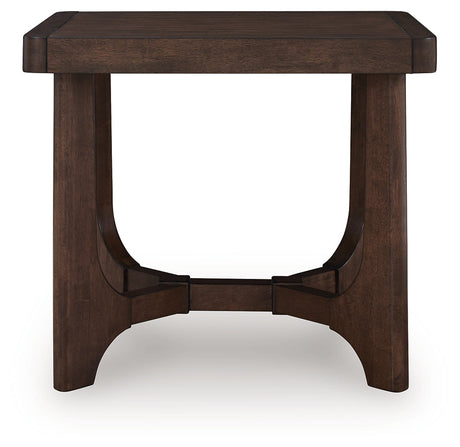 Korestone Dark Brown End Table by Ashley at Eve Furniture